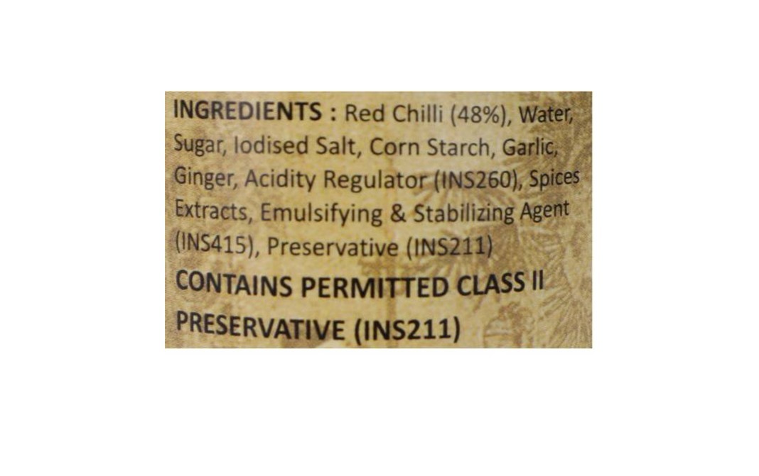 Surabhi Orient Red Chilli Sauce    Glass Bottle  200 grams